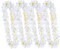 6 Pack Summer White Hawaiian Leis Necklace Tropical Luau Hawaii Wreaths Silk Flower Lei Thickened Dance Garland Flower Leis